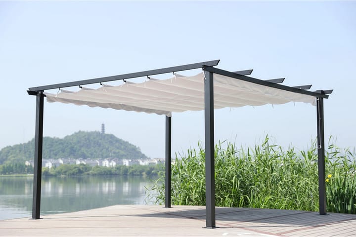 Pergola 400x400x222 cm - Puutarhakalusteet - Aurinkosuoja - Aurinkovarjo