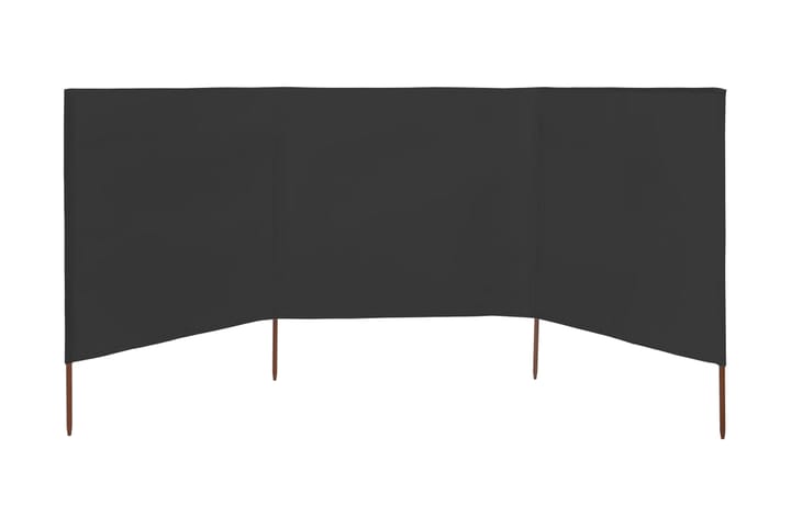Tuulensuojakangas 3 paneelilla 400 x 120 cm antrasiitti - Puutarhakalusteet - Aurinkosuoja - Aurinkopurje
