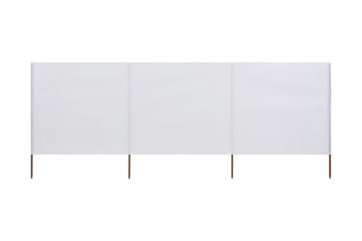 Tuulensuojakangas 3 paneelilla 400 x 120 cm valkoinen - Valkoinen - Puutarhakalusteet - Aurinkosuojat - Sermit ja tuulisuojat