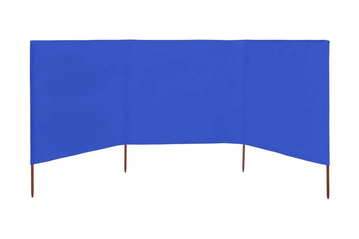 Tuulensuojakangas 3 paneelilla 400x120 cm taivaansininen - Sininen - Puutarhakalusteet - Aurinkosuoja - Sermit ja tuulisuojat