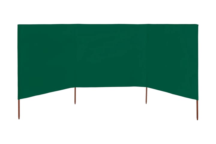 Tuulensuojakangas 3 paneelilla 400x80 cm vihreä - Vihreä - Puutarhakalusteet - Aurinkosuojat - Sermit ja tuulisuojat