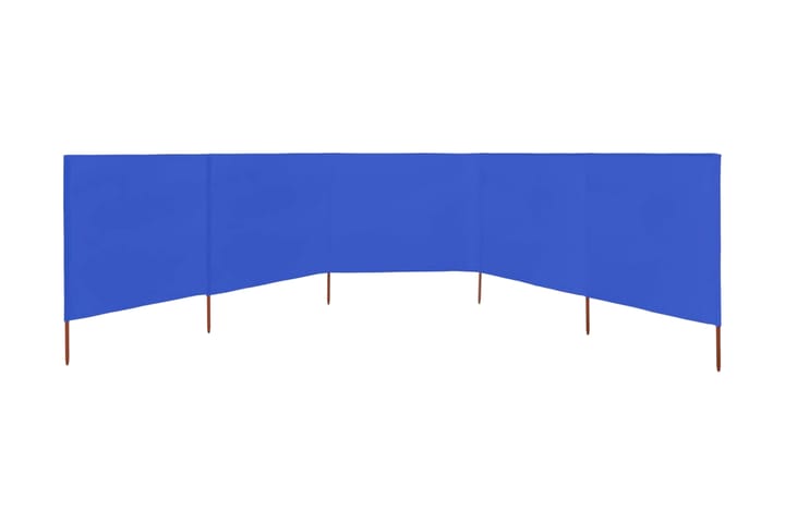 Tuulensuojakangas 5 paneelilla 600x160 cm taivaansininen - Sininen - Puutarhakalusteet - Aurinkosuoja - Sermit ja tuulisuojat