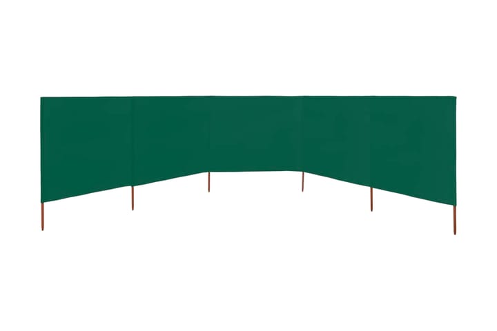 Tuulensuojakangas 5 paneelilla 600x80 cm vihreä - Vihreä - Puutarhakalusteet - Aurinkosuoja - Sermit ja tuulisuojat