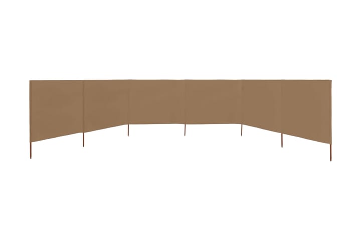 Tuulensuojakangas 6 paneelilla 800 x 80 cm ruskeanharmaa - Ruskea - Puutarhakalusteet - Aurinkosuoja - Sermit ja tuulisuojat