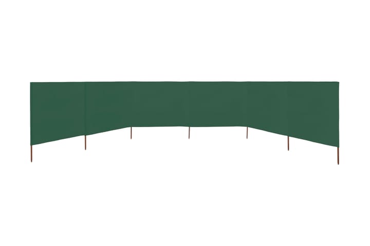 Tuulensuojakangas 6 paneelilla 800 x 80 cm vihreä - Vihreä - Puutarhakalusteet - Aurinkosuojat - Sermit ja tuulisuojat