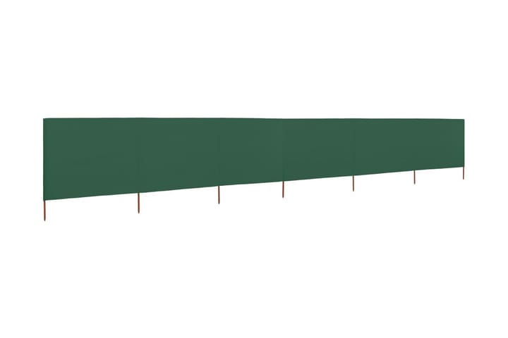 Tuulensuojakangas 6 paneelilla 800 x 80 cm vihreä - Vihreä - Puutarhakalusteet - Aurinkosuojat - Sermit ja tuulisuojat
