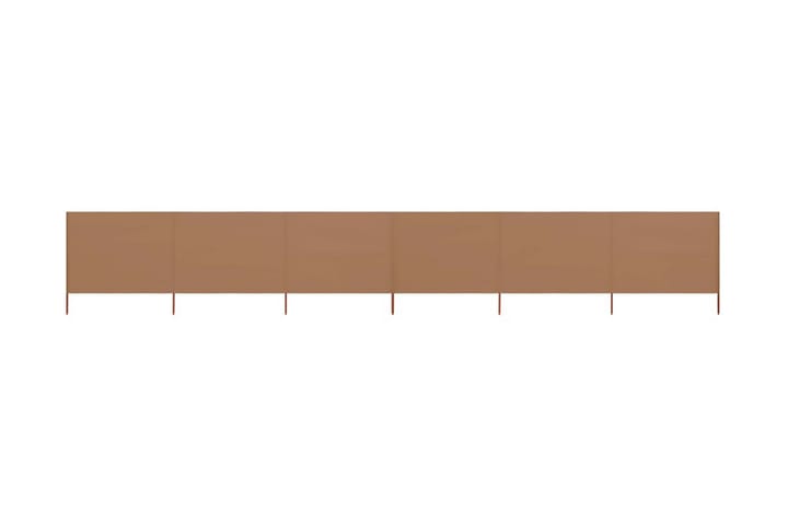 Tuulensuojakangas 6 paneelilla 800x160 cm ruskeanharmaa - Ruskea - Puutarhakalusteet - Aurinkosuoja - Sermit ja tuulisuojat