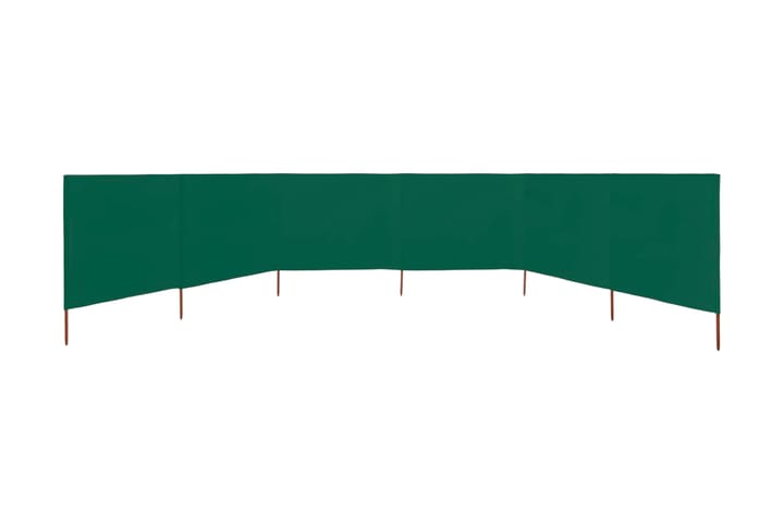Tuulensuojakangas 6 paneelilla 800x160 cm vihreä - Vihreä - Puutarhakalusteet - Aurinkosuoja - Sermit ja tuulisuojat