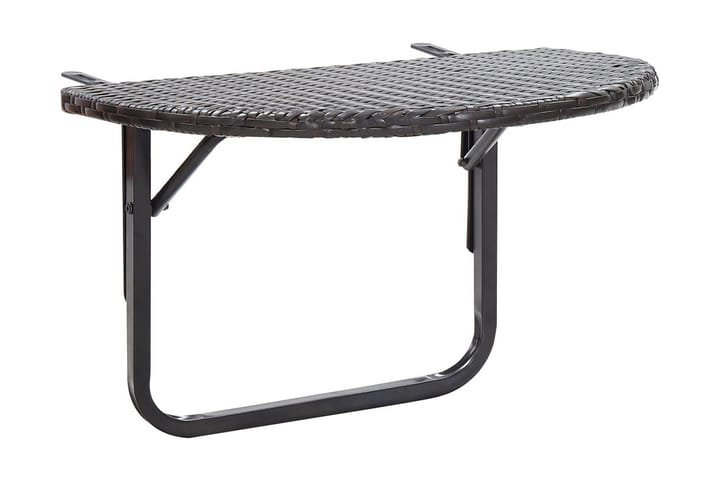Parvekepöytä 60x60x50 cm ruskea polyrottinki - Ruskea - Puutarhakalusteet - Parveke - Parvekekalusteet - Parvekepöytä