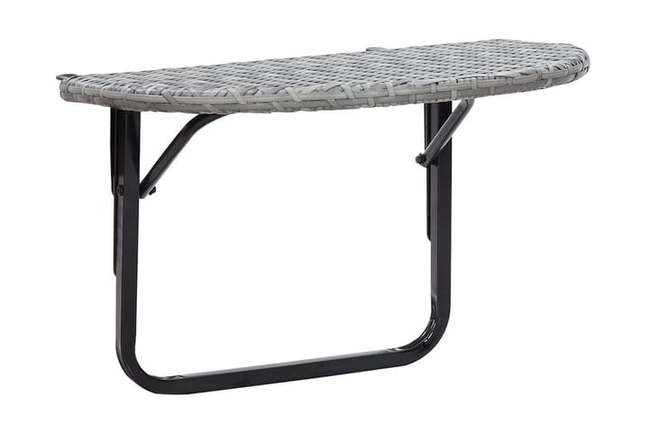 Parvekepöytä harmaa 60x60x50 cm polyrottinki - Harmaa - Puutarhakalusteet - Parveke - Parvekekalusteet - Parvekepöytä