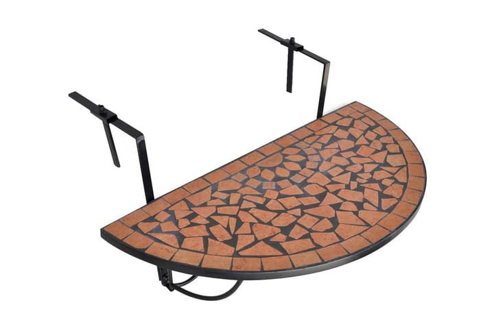 Roikkuva parvekepöytä terrakotta mosaiikki - Ruskea - Puutarhakalusteet - Parveke - Parvekekalusteet - Parvekepöytä