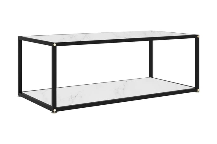 Sohvapöytä valkoinen 100x50x35 cm karkaistu lasi - Puutarhakalusteet - Parveke - Parvekekalusteet - Parvekepöytä