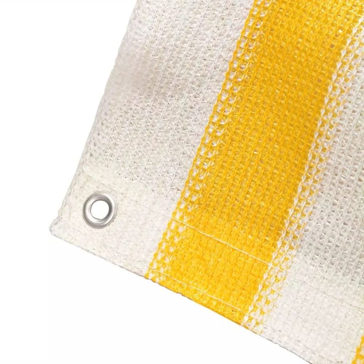 Parvekkeen sivusuoja HDPE 90x400 cm keltainen ja valkoinen - Oranssi - Puutarhakalusteet - Parveke - Turvallisuus & parvekkeen tuulisuoja - Parvekesuoja