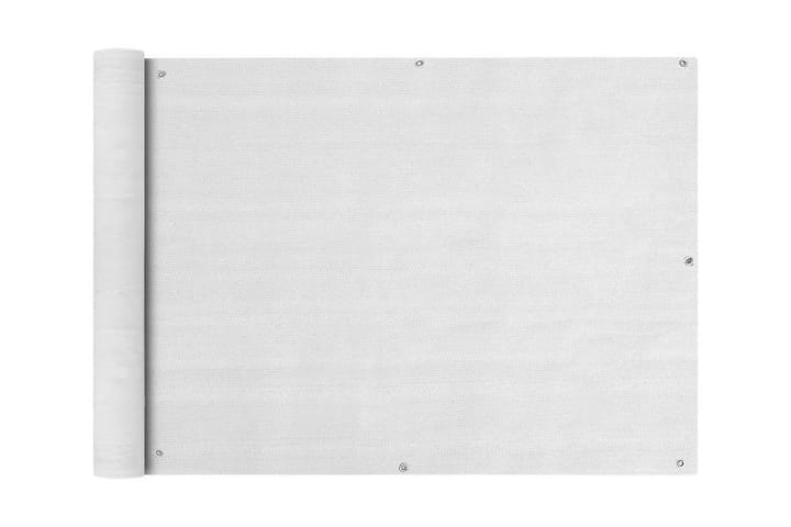 Parvekkeen Suoja HDPE 75x600 cm Valkoinen - Valkoinen - Puutarhakalusteet - Aurinkosuoja - Markiisi