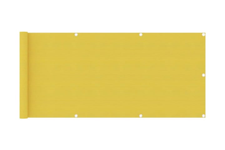 Parvekkeen suoja keltainen 75x500 cm HDPE - Keltainen - Puutarhakalusteet - Parveke - Turvallisuus & parvekkeen tuulisuoja - Parvekesuoja