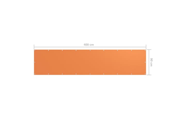 Parvekkeen suoja oranssi 90x400 cm Oxford kangas - Oranssi - Puutarhakalusteet - Parveke - Turvallisuus & parvekkeen tuulisuoja - Parvekesuoja