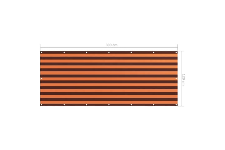Parvekkeen suoja oranssi ja ruskea 120x300 cm Oxford kangas - Monivärinen - Puutarhakalusteet - Parveke - Turvallisuus & parvekkeen tuulisuoja - Parvekesuoja