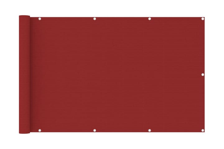 Parvekkeen suoja punainen 120x600 cm HDPE - Punainen - Puutarhakalusteet - Parveke - Turvallisuus & parvekkeen tuulisuoja - Parvekesuoja