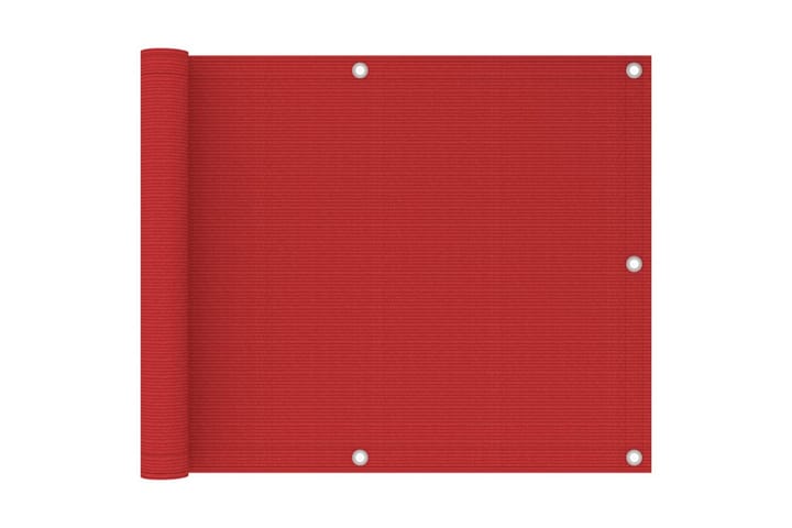 Parvekkeen suoja punainen 75x300 cm HDPE - Puutarhakalusteet - Parveke - Turvallisuus & parvekkeen tuulisuoja - Parvekesuoja