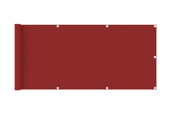 Parvekkeen suoja punainen 75x400 cm HDPE - Punainen - Puutarhakalusteet - Parveke - Turvallisuus & parvekkeen tuulisuoja - Parvekesuoja