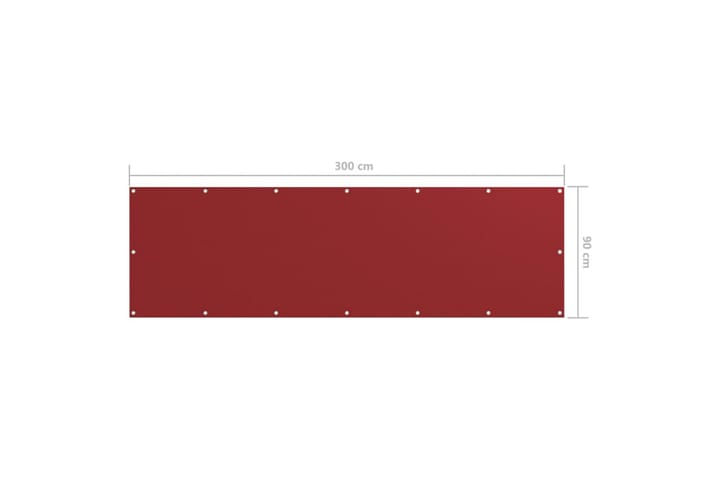 Parvekkeen suoja punainen 90x300 cm Oxford kangas - Punainen - Puutarhakalusteet - Parveke - Turvallisuus & parvekkeen tuulisuoja - Parvekesuoja