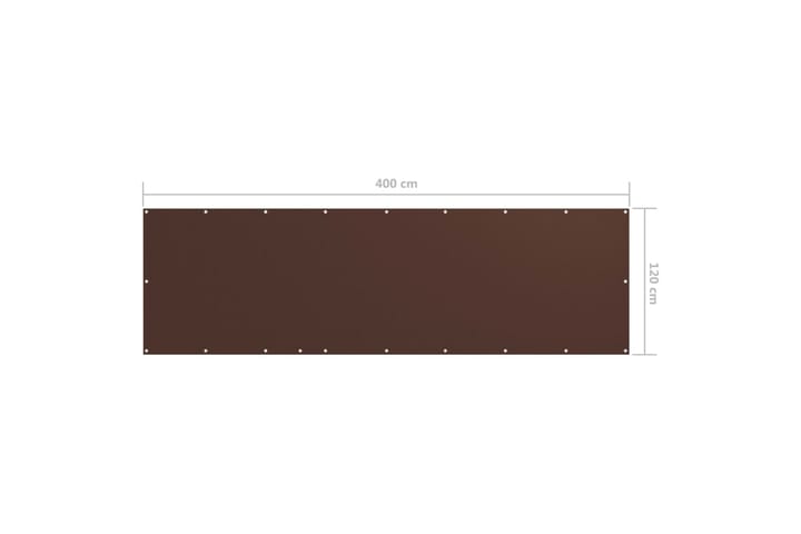 Parvekkeen suoja ruskea 120x400 cm Oxford kangas - Ruskea - Puutarhakalusteet - Parveke - Turvallisuus & parvekkeen tuulisuoja - Parvekesuoja