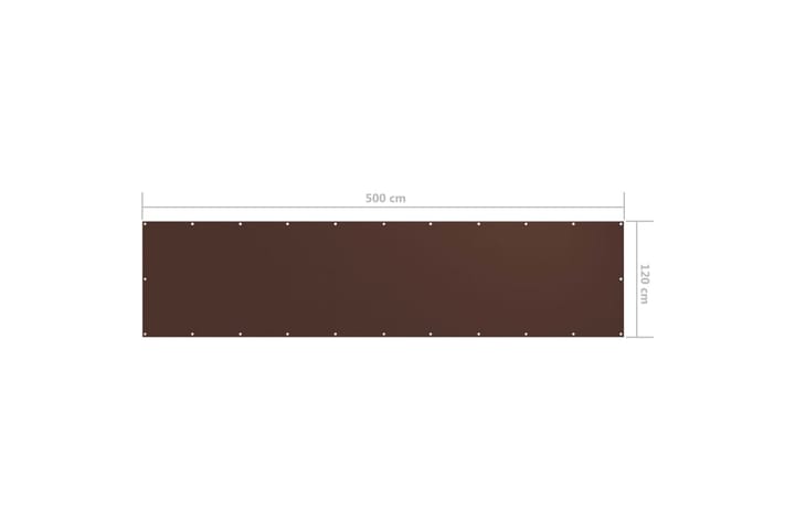 Parvekkeen suoja ruskea 120x500cm Oxford kangas - Ruskea - Puutarhakalusteet - Parveke - Turvallisuus & parvekkeen tuulisuoja - Parvekesuoja