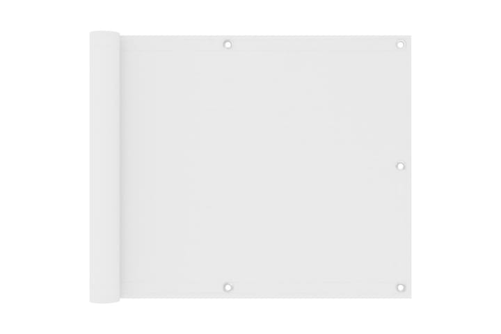 Parvekkeen suoja valkoinen 75x300 cm Oxford kangas - Valkoinen - Puutarhakalusteet - Parveke - Turvallisuus & parvekkeen tuulisuoja - Parvekesuoja