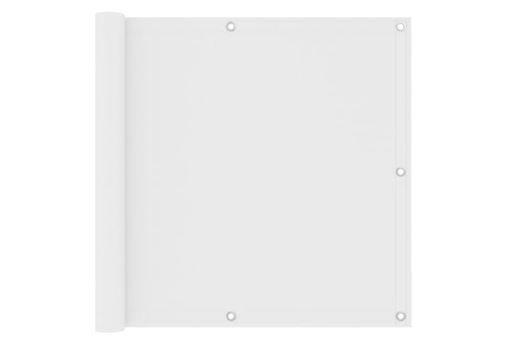 Parvekkeen suoja valkoinen 90x400 cm Oxford kangas - Valkoinen - Puutarhakalusteet - Parveke - Turvallisuus & parvekkeen tuulisuoja - Parvekesuoja