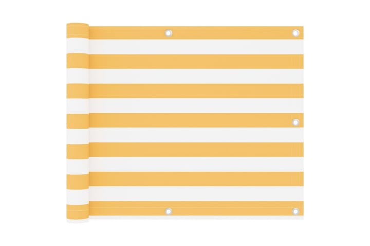 Parvekkeen suoja valkoinen ja keltainen 75x300 cm Oxford - Monivärinen - Puutarhakalusteet - Aurinkosuojat - Sermit ja tuulisuojat