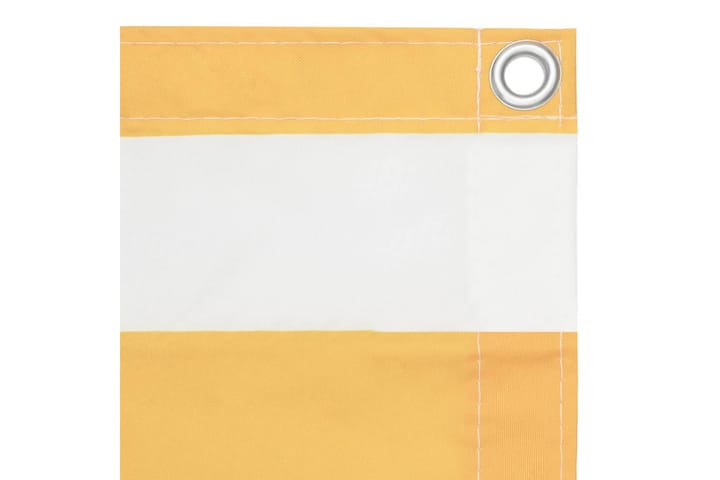 Parvekkeen suoja valkoinen ja keltainen 90x600 cm Oxford - Monivärinen - Puutarhakalusteet - Parveke - Turvallisuus & parvekkeen tuulisuoja - Parvekesuoja