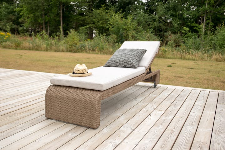 Aurinkosänky London Luonnonväri - Venture Home - Puutarhakalusteet - Tuolit & nojatuolit - Aurinkosänky & aurinkovaunu