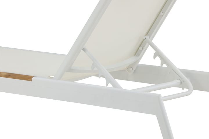 Aurinkosänky Mexico Tiikki/Valkoinen - Venture Home - Puutarhakalusteet - Tuolit & nojatuolit - Aurinkosänky & aurinkovaunu