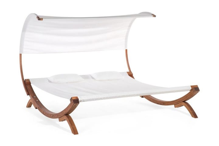 Aurinkosänky Teramo 205x225 cm - Valkoinen - Puutarhakalusteet - Tuolit & nojatuolit - Aurinkosänky & aurinkovaunu