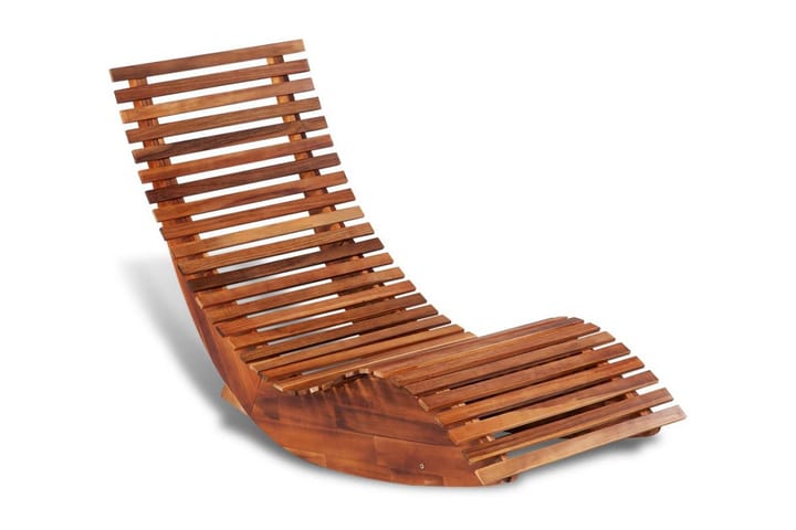 Keinuva aurinkotuoli Akaasiapuu - Ruskea - Puutarhakalusteet - Tuolit & nojatuolit - Aurinkotuolit