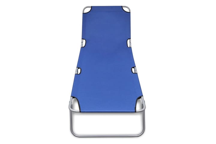 Kokoontaitettava aurinkotuoli jauhemaalattu teräs sininen - Sininen - Puutarhakalusteet - Tuolit & nojatuolit - Aurinkosänky & aurinkovaunu