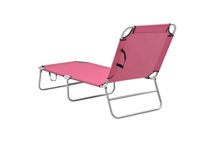 Kokoontaitettava aurinkotuoli teräs ja kangas pinkki - Pinkki - Puutarhakalusteet - Tuolit & nojatuolit - Aurinkosänky & aurinkovaunu