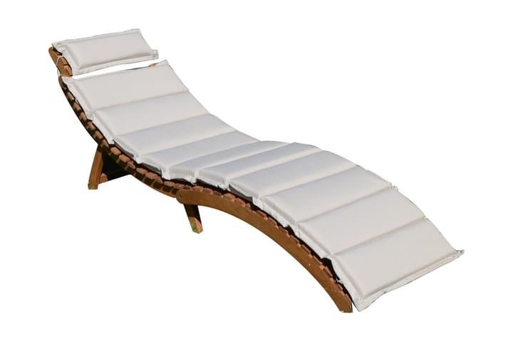 Aurinkovuode - Valkoinen/Kerma - Puutarhakalusteet - Tuolit & nojatuolit - Aurinkosänky & aurinkovaunu