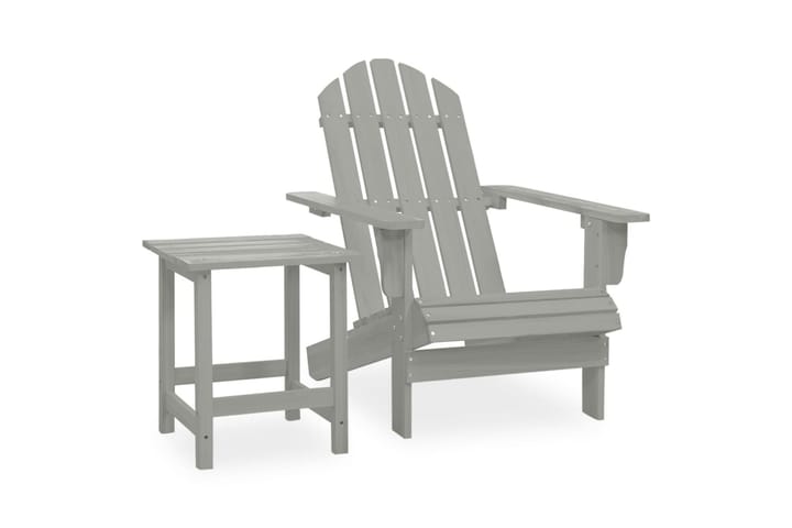 Adirondack-puutarhatuoli pöydällä täysi kuusi harmaa - Puutarhakalusteet - Tuolit & nojatuolit - Aurinkotuoli