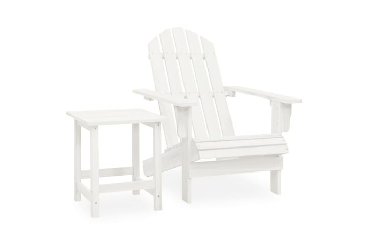 Adirondack-puutarhatuoli pöydällä täysi kuusi valkoinen - Puutarhakalusteet - Tuolit & nojatuolit - Aurinkotuolit