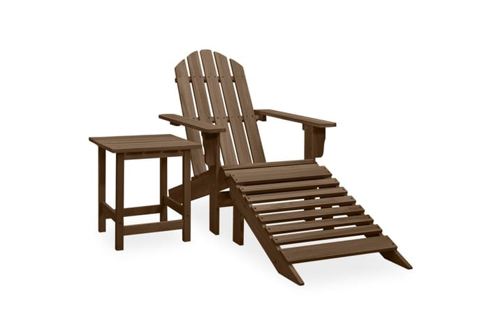 Adirondack-puutarhatuoli rahi ja pöytä täysi kuusi ruskea - Puutarhakalusteet - Tuolit & nojatuolit - Aurinkotuolit - Kansituoli