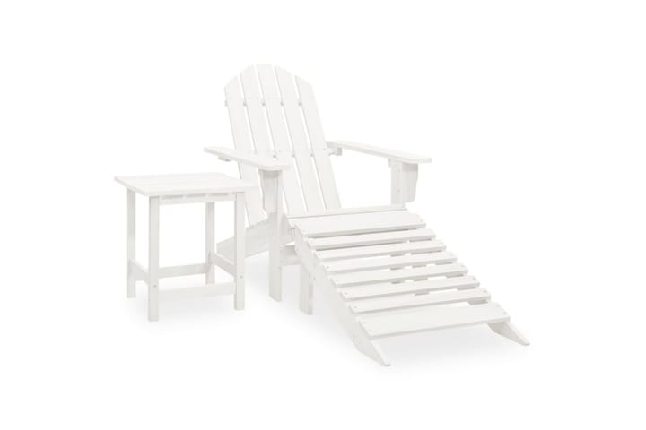Adirondack-puutarhatuoli rahi ja pöytä täysi kuusi valkoinen - Puutarhakalusteet - Tuolit & nojatuolit - Aurinkotuoli