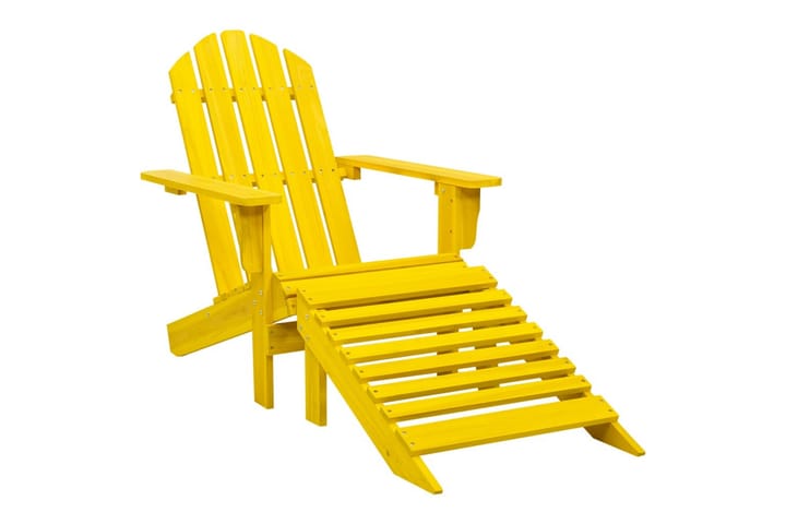 Adirondack-puutarhatuoli rahilla täysi kuusi keltainen - Puutarhakalusteet - Tuolit & nojatuolit - Ulkotilan nojatuolit