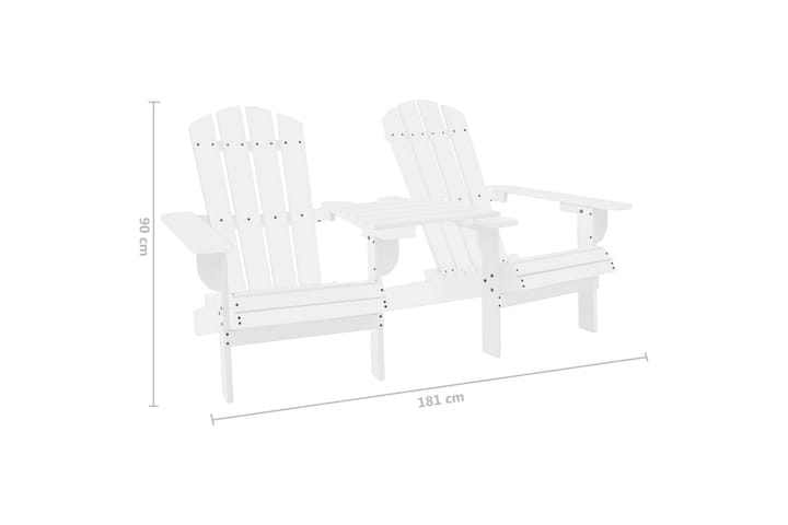 Adirondack-puutarhatuoli täysi kuusi valkoinen - Valkoinen - Puutarhakalusteet - Tuolit & nojatuolit - Aurinkotuolit