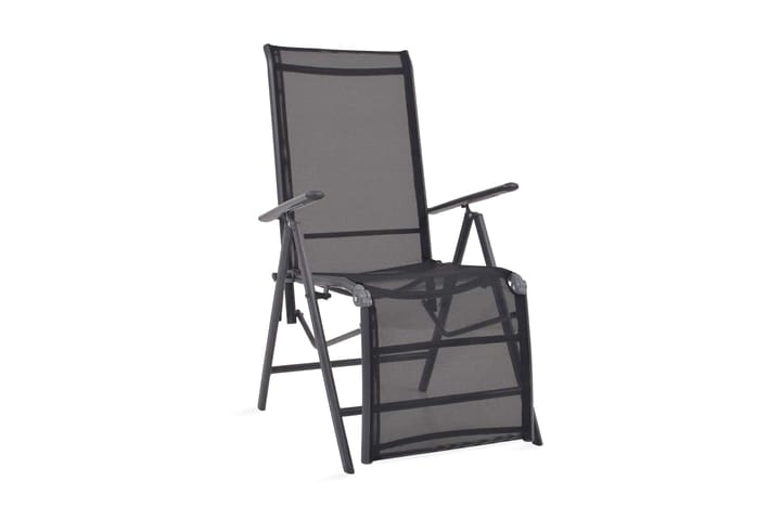 Kallistettava rantatuoli alumiini ja textilene musta - Musta - Puutarhakalusteet - Tuolit & nojatuolit - Aurinkotuolit