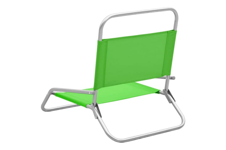 Kokoontaitettavat rantatuolit 2 kpl vihreä kangas - Puutarhakalusteet - Tuolit & nojatuolit - Aurinkotuoli