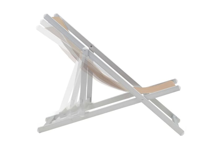 Kokoontaittuvat rantatuolit 2 kpl alumiini & tekstiili kerma - Kerma - Puutarhakalusteet - Tuolit & nojatuolit - Aurinkotuoli