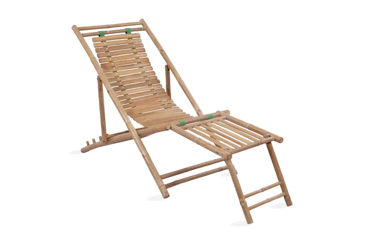 Rantatuoli jalkatuella bambu - Ruskea - Puutarhakalusteet - Tuolit & nojatuolit - Aurinkosänky & aurinkovaunu