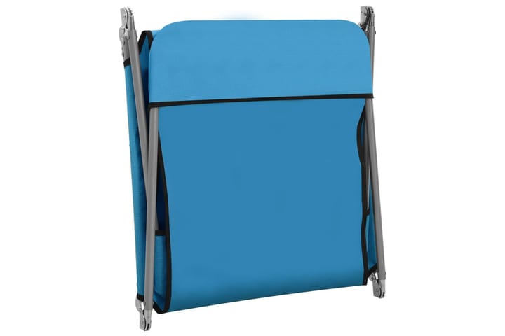 Taitettavat aurinkotuolit 2 kpl teräs ja kangas sininen - Sininen - Puutarhakalusteet - Tuolit & nojatuolit - Aurinkotuoli