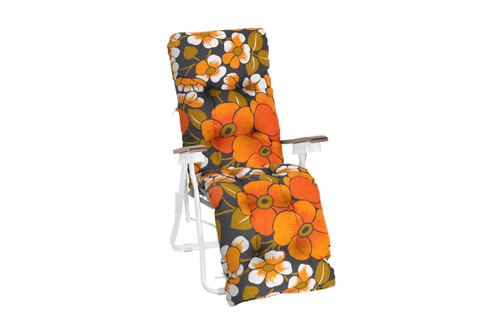 Tuoli Baden Baden Oranssi-kukallinen 77B - Puutarhakalusteet - Puutarhatuoli - Aurinkotuoli - Baden baden tuoli